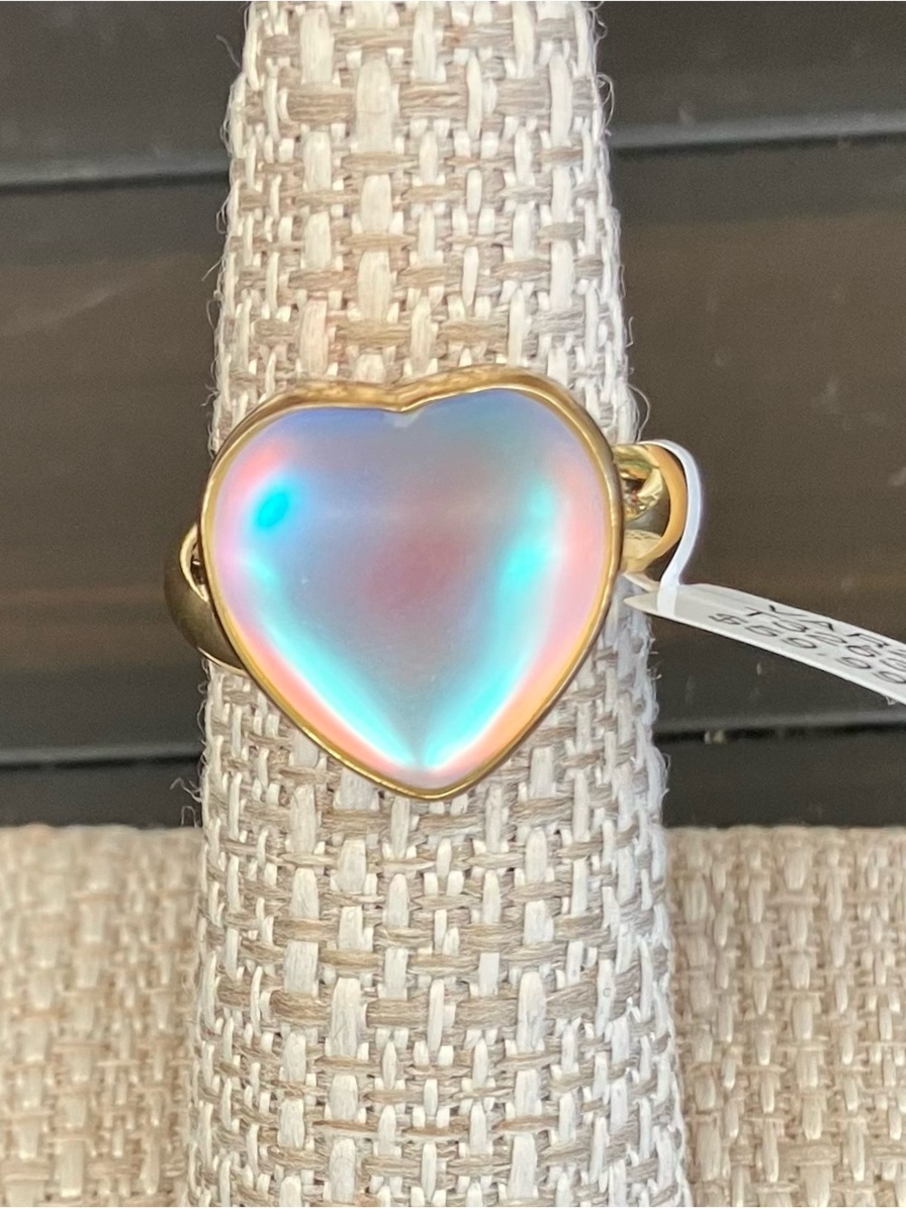 NWT Charles Albert Alchemia Adjustable Luminite Heart Ring